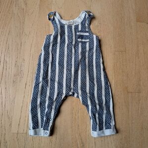 Curious by Peek (Nordstrom) Navy Striped Overalls
